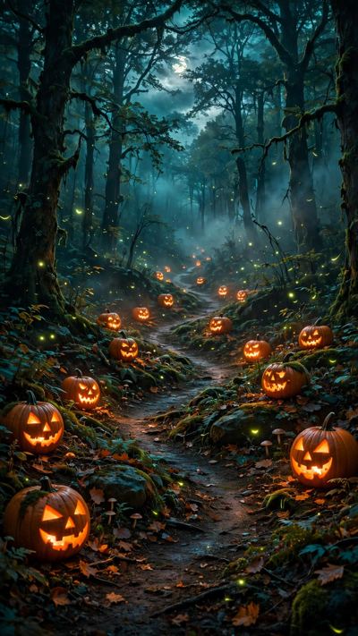 Pumpkin Path wallpaper