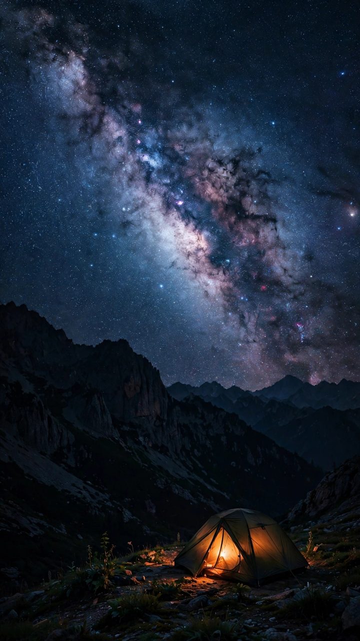 Milky Way wallpaper on a phone